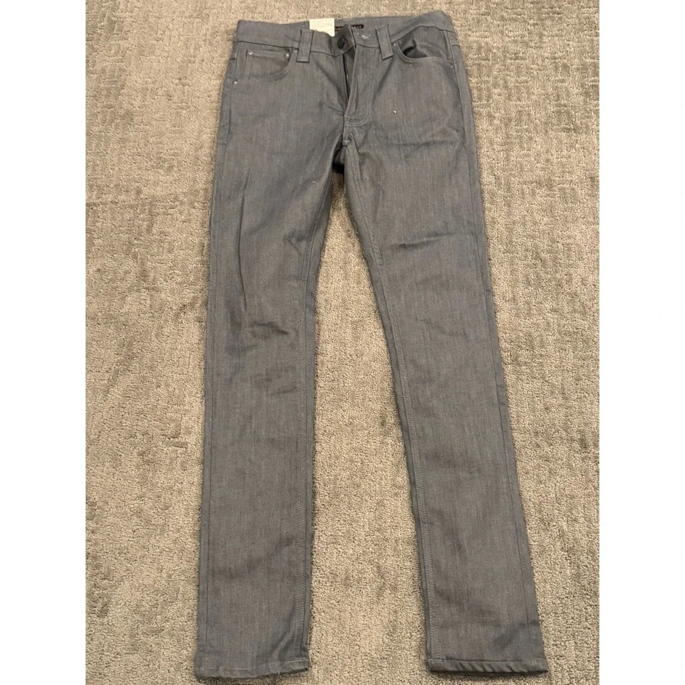 Nudie Jeans Co 29W 34L  Lean Dean Grey  Stretch Gray Denim NWT (B1)